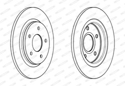 DISC FRANA FERODO DDF1808C - Compatibil cu CHRYSLER, DODGE, FIAT, VW