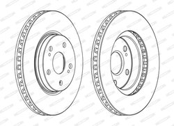 DISC FRANA FERODO DDF1814C - Compatibil cu LEXUS, TOYOTA