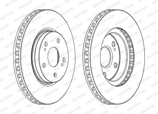 DISC FRANA FERODO DDF1814C - Compatibil cu LEXUS, TOYOTA