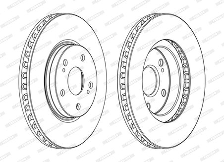 DISC FRANA FERODO DDF1814C - Compatibil cu LEXUS, TOYOTA
