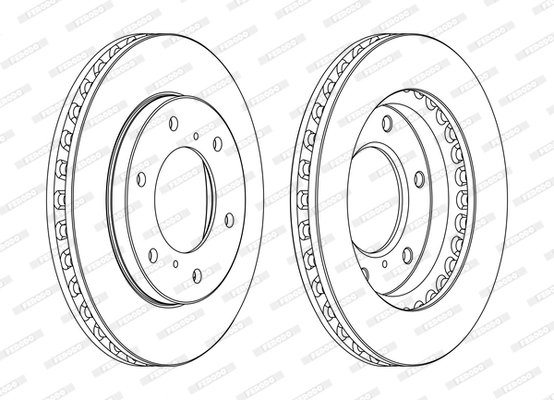 DISC FRANA FERODO DDF1818C - Compatibil cu FIAT, MITSUBISHI