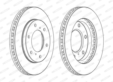 DISC FRANA FERODO DDF1818C - Compatibil cu FIAT, MITSUBISHI