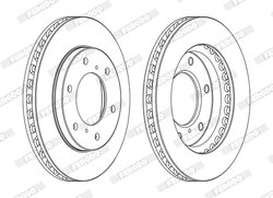 DISC FRANA FERODO DDF1818C - Compatibil cu FIAT, MITSUBISHI