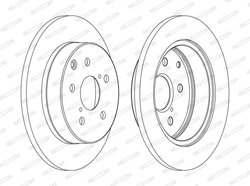 DISC FRANA FERODO DDF1846C - Compatibil cu LANDWIND (JMC), TOYOTA