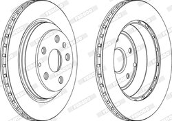 DISC FRANA FERODO DDF1855C-1 - Compatibil cu AUDI, PORSCHE, VW