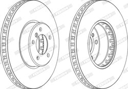 DISC FRANA FERODO DDF1867C-1 - Compatibil cu BMW
