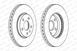 DISC FRANA FERODO DDF1869C - Compatibil cu CHEVROLET, OPEL, VAUXHALL