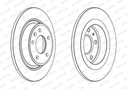 DISC FRANA FERODO DDF1871C - Compatibil cu CHEVROLET, MERCEDES-BENZ, OPEL, VAUXHALL