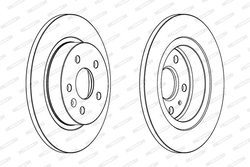 DISC FRANA FERODO DDF1872C - Compatibil cu CHEVROLET, OPEL, VAUXHALL