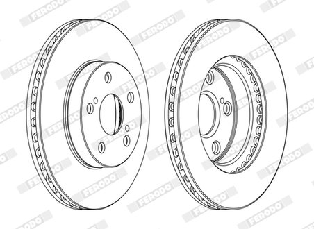 DISC FRANA FERODO DDF1886C - Compatibil cu TOYOTA