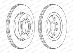 DISC FRANA FERODO DDF1887C - Compatibil cu AUDI, VW