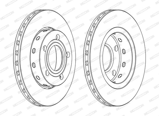 DISC FRANA FERODO DDF1887C - Compatibil cu AUDI, VW
