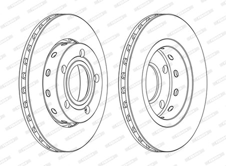 DISC FRANA FERODO DDF1887C - Compatibil cu AUDI, VW