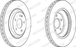 DISC FRANA FERODO DDF1900C-1 - Compatibil cu MERCEDES-BENZ