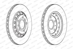 DISC FRANA FERODO DDF1934C - Compatibil cu AUDI, VW