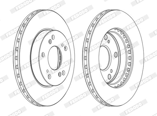 DISC FRANA FERODO DDF1939C - Compatibil cu ACURA, HONDA