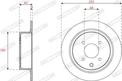 DISC FRANA FERODO DDF1941C - Compatibil cu NISSAN