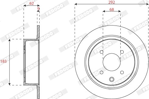 Disc frana Ferodo DDF1941C