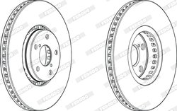 DISC FRANA FERODO DDF1957RC-1 - Compatibil cu LEXUS