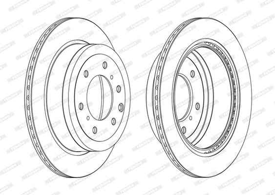 DISC FRANA FERODO DDF1965C - Compatibil cu MITSUBISHI