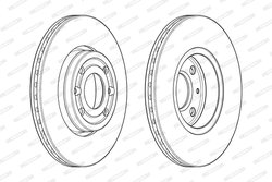 DISC FRANA FERODO DDF1977C - Compatibil cu NISSAN, OPEL, RENAULT, VAUXHALL