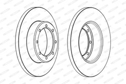 DISC FRANA FERODO DDF1977C - Compatibil cu NISSAN, OPEL, RENAULT, VAUXHALL
