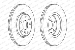 DISC FRANA FERODO DDF1978C - Compatibil cu DACIA, LADA, MERCEDES-BENZ, NISSAN, RENAULT