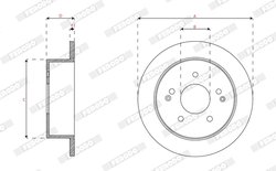 DISC FRANA FERODO DDF1993C - Compatibil cu SSANGYONG