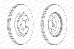 DISC FRANA FERODO DDF1997C-1 - Compatibil cu AUDI, PORSCHE