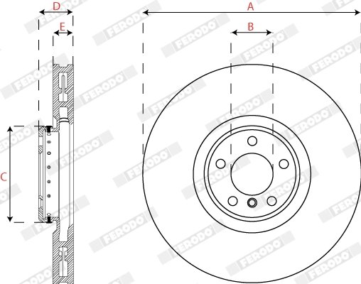 Disc frana Ferodo DDF2041LVC-1