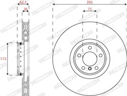 Disc frana Ferodo DDF2041LVC-1