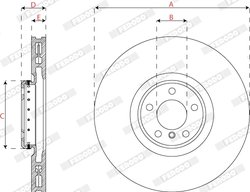Disc frana Ferodo DDF2041RVC-1