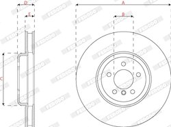 Disc frana Ferodo DDF2042LC-1