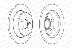 DISC FRANA FERODO DDF2058C - Compatibil cu FORD