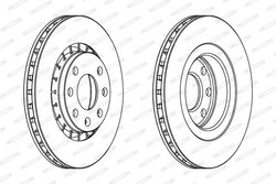 DISC FRANA FERODO DDF206 - Compatibil cu CHEVROLET, DAEWOO, FSO, LINCOLN, LOTUS, OPEL, VAUXHALL, ZAZ