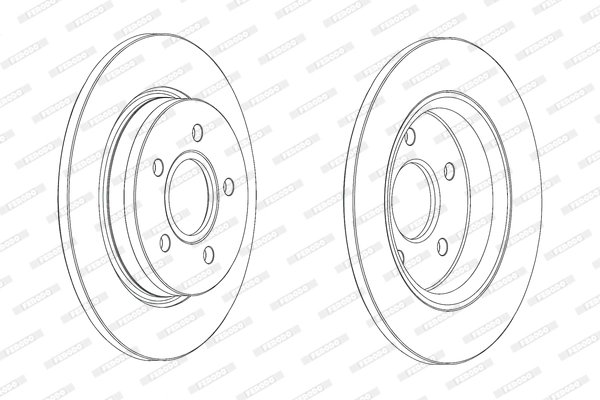 DISC FRANA FERODO DDF2061C - Compatibil cu FORD