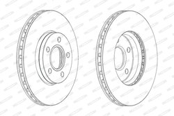 DISC FRANA FERODO DDF2062C - Compatibil cu FORD