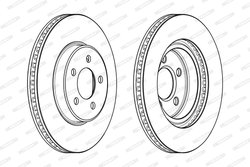 DISC FRANA FERODO DDF2065C - Compatibil cu CHRYSLER