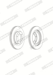 DISC FRANA FERODO DDF2093C-1 - Compatibil cu LEXUS, TOYOTA