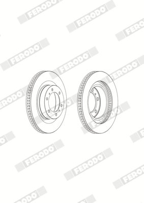 DISC FRANA FERODO DDF2093C-1 - Compatibil cu LEXUS, TOYOTA