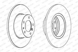 DISC FRANA FERODO DDF210 - Compatibil cu BMW