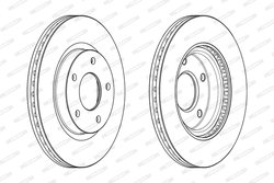 DISC FRANA FERODO DDF2100C - Compatibil cu NISSAN