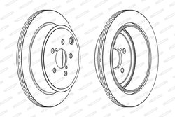 DISC FRANA FERODO DDF2141C - Compatibil cu SUBARU, TOYOTA