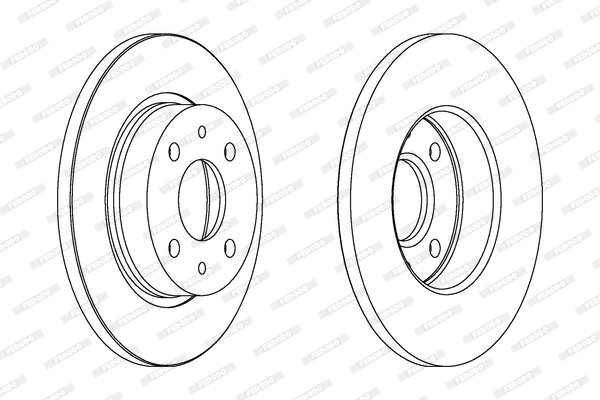 DISC FRANA FERODO DDF215 - Compatibil cu LADA, MOSKVICH, ZAZ