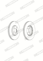 DISC FRANA FERODO DDF2182C-1 - Compatibil cu VW