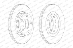 DISC FRANA FERODO DDF2151C - Compatibil cu AUDI, DAF, VW