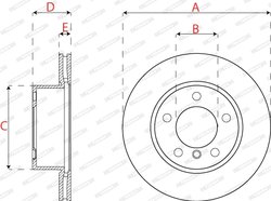 Disc frana Ferodo DDF2196C