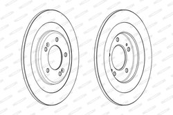 DISC FRANA FERODO DDF2201C - Compatibil cu HYUNDAI