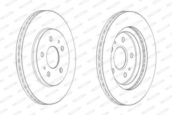 DISC FRANA FERODO DDF2247C - Compatibil cu DAIHATSU, TOYOTA