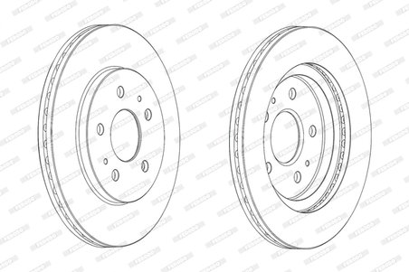 DISC FRANA FERODO DDF2247C - Compatibil cu DAIHATSU, TOYOTA